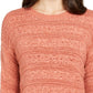 Style & Co Women's Petite Tape-Yarn Pullover Sweater Orange Size Petite X-Small
