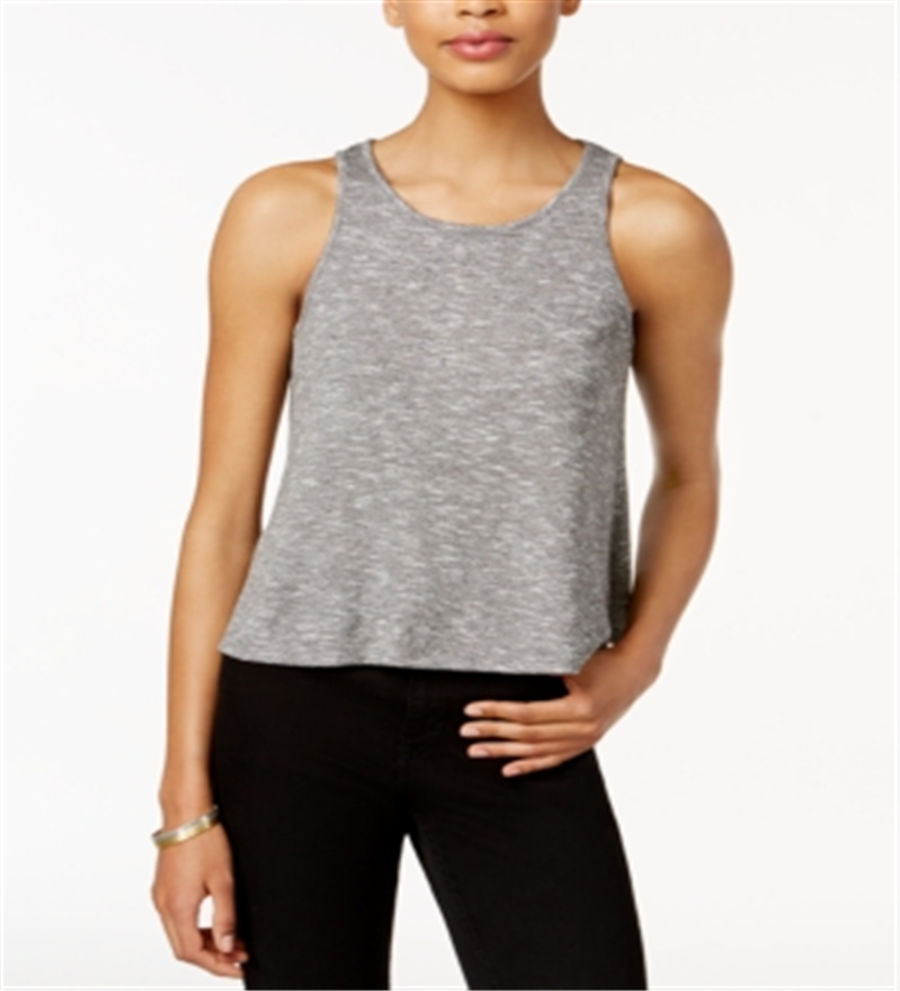 Bar III Women's Marled Tank Top Grey Size S