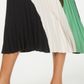 Alfani Women's Colorblock Pleated MIDI Skirt Green Size Petite S/M