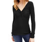 INC International Concepts Women's Twist-Front Sweater Black Size Small