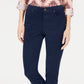 Style & Co Women's Petite Tummy Control Corduroy Pants Navy Size 6P
