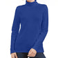 Karen Scott Women's Petite Cotton Turtleneck Top  Blue Size PM