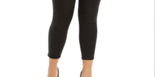 Celebrity Pink Women's Plus High Rise Coated Skinny Jeans Black Size 14W