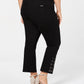 Seven7 Women's Trendy Plus Size Lace-Up Bootcut Jeans Black Size 22W