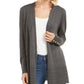 Charter Club Women's Open-Front Cardigan Gray Size Large