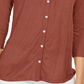Style & Co Women's Eyelet Button-Front Top Brown Size Medium