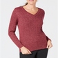Karen Scott Women's Cotton Cable Knit Sweater Red Size Petite L