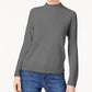 Karen Scott Women's Zip Back Mock Neck Sweater Gray Size X-Small