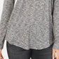 Style & Co Women's Long Sleeve Scoop Neck Top  Black Size Large