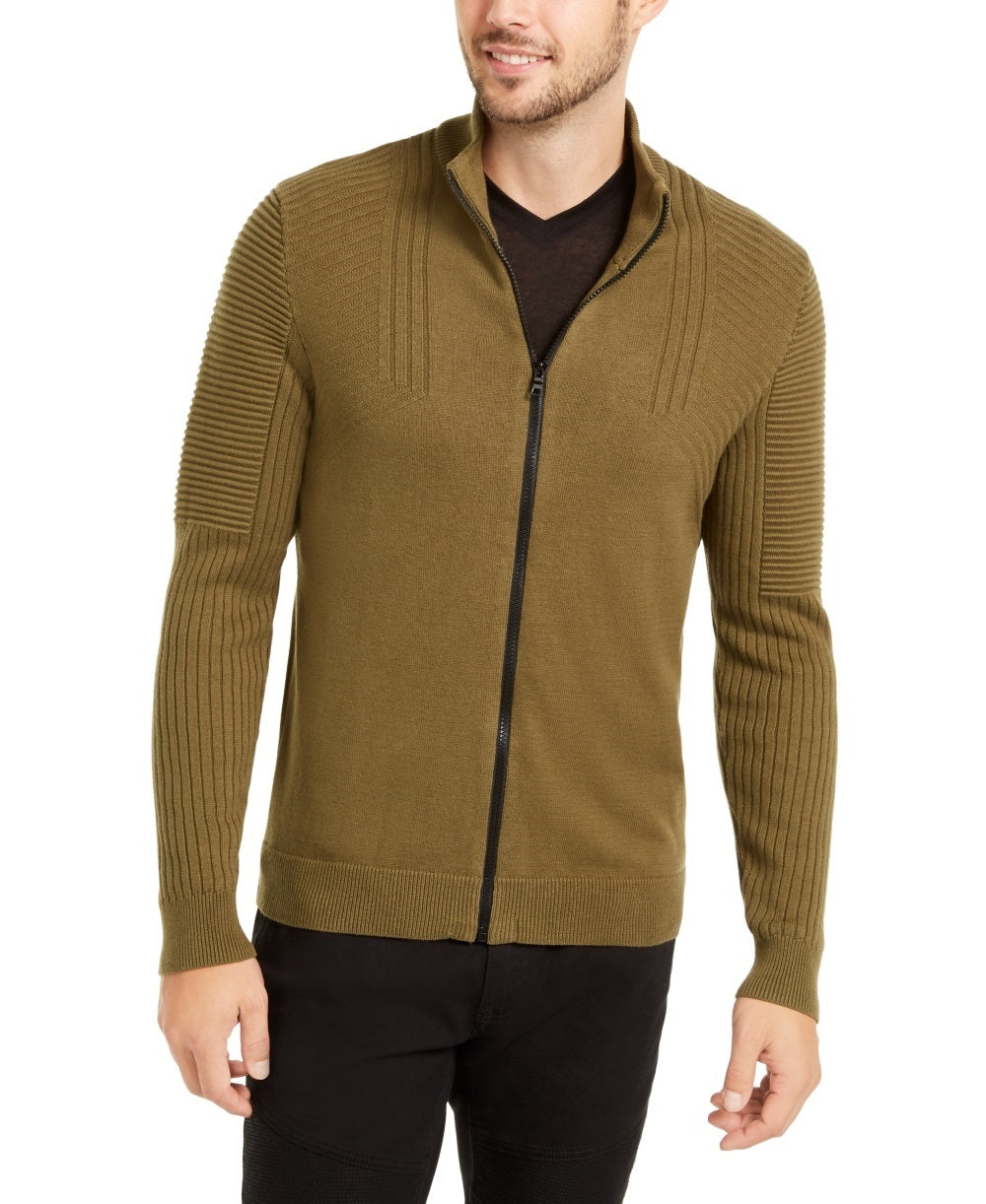 INC International Concepts Men's Samuel Zip Front Cardigan Green Size Small