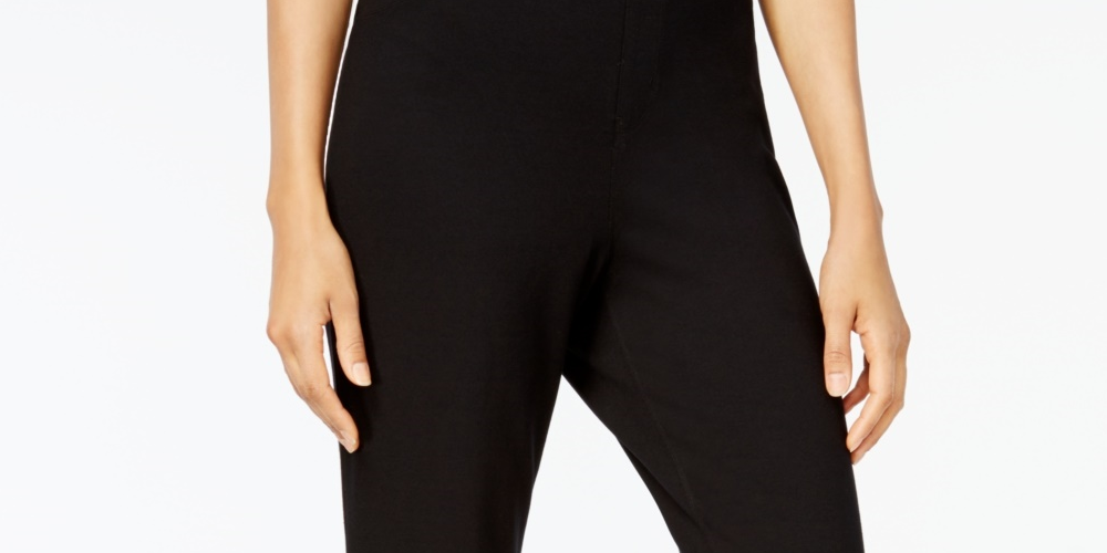 Karen Scott Women's Sport Pull On Comfort Pants  Black Size X-Small