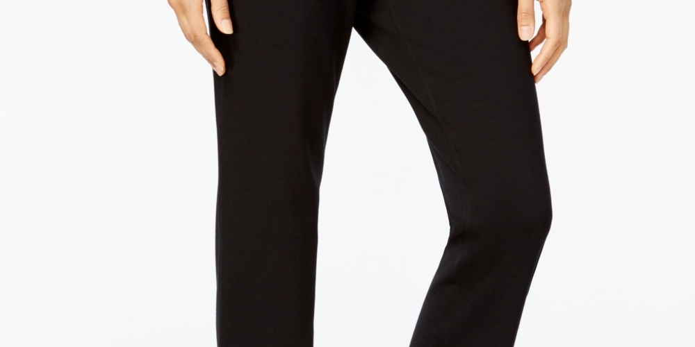 Karen Scott Women's Sport Pull On Comfort Pants  Black Size X-Small