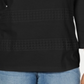 Karen Scott Women's Lace Square Neck 3/4 Sleeve Top Black Size Petite S/M