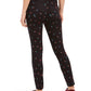 Charter Club Women's Floral Print Skinny Jeans Black Size 4
