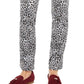 Charter Club Women's Animal- Print Lexington Straight Leg Jeans White Size 16