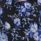 Calvin Klein Women's Floral Print Blouson Top Black Size Medium