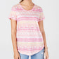 Style & Co Women's Printed T Shirt Pink Size Small