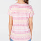 Style & Co Women's Printed T Shirt Pink Size Small