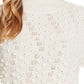 CeCe Women's Tipped Turtleneck Sweater White Size Large