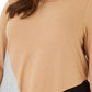 Alfani Women's Colorblock Asymmetrical Sweater Beige Size 0X