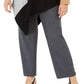 Alfani Women's Colorblock Asymmetrical Sweater Beige Size 0X