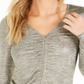 Bar III Women's Drawstring Top Silver Size XXS
