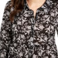 Style & Co Women's Blouse Button Front Black Size Petite Medium