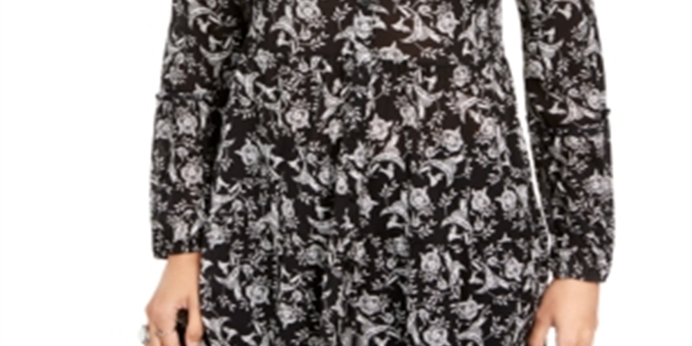 Style & Co Women's Blouse Button Front Black Size Petite Medium