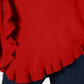 Karen Scott Women's Asymmetric Ruffled Poncho Red Size L/XL