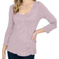 Sanctuary Women's Ribbed Scoop Neck Top Pink Size Medium