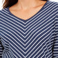Karen Scott Women's Striped Top Blue Size Petite Medium