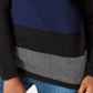 Karen Scott Women's Colorblocked Cotton Turtleneck Sweater Blue-Black Size Petite XL
