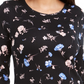 Charter Club Women's Pima Cotton Ditsy Print Top  Black Size X-Large