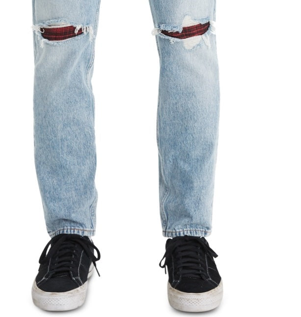 Levi's Men's Slim Taper Fit Ripped Jeans Blue Size 36x30