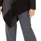 Alfani Women's Colorblocked Asymmetrical Top Black Size 1X