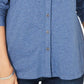 Karen Scott Women's Button Front Top Blue Size Small