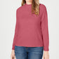 Karen Scott Women's Zip Back Mock Neck Sweater Pink Size X-Large