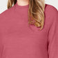 Karen Scott Women's Zip Back Mock Neck Sweater Pink Size X-Large