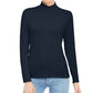 Style & Co Women's Mock Neck Top Blue Size Petite Medium