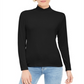 Style & Co Women's Mock Neck Top Black Size Petite M