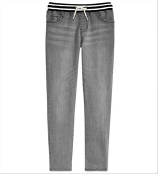 Jaywalker Big Boy's Knit Denim Joggers Gray Size M