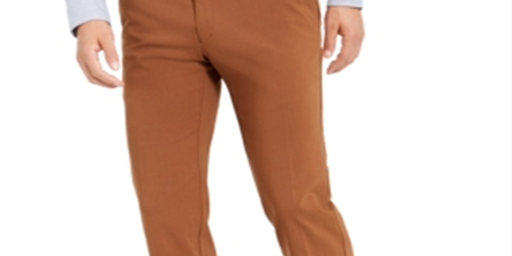 Tommy Hilfiger Men's Modern Fit THFlex Stretch Comfort Dress Pants Brown Size 36X30