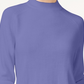 Karen Scott Women's Zip Back Mock Neck Sweater  Purple Size X-Small