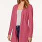 Charter Club Women's Open Front Cardigan Pink Size X-Small