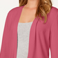 Charter Club Women's Open Front Cardigan Pink Size X-Small