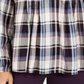 Style & Co Women's Plaid Split Neck Top Purple Size Large