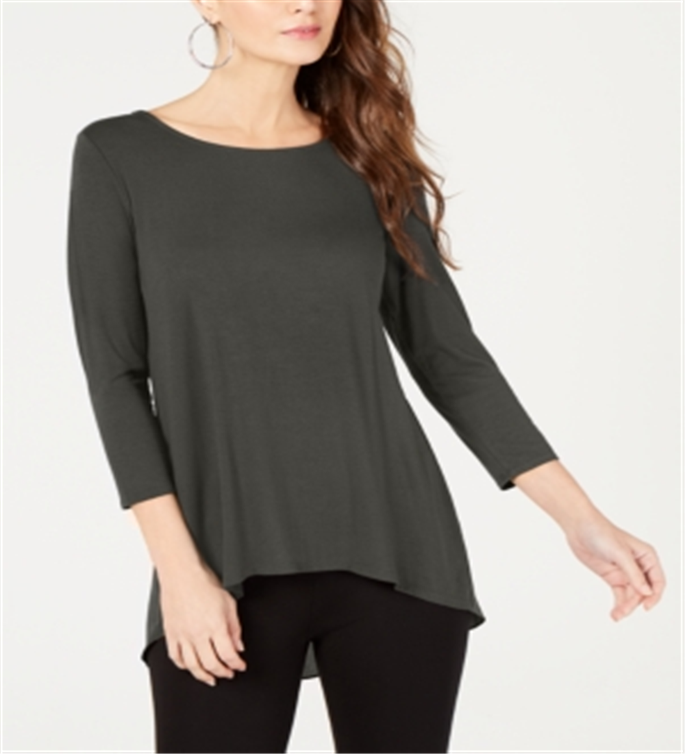 Alfani Women's Woven Back Top Green Size Large
