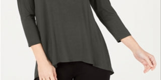 Alfani Women's Woven Back Top Green Size Large