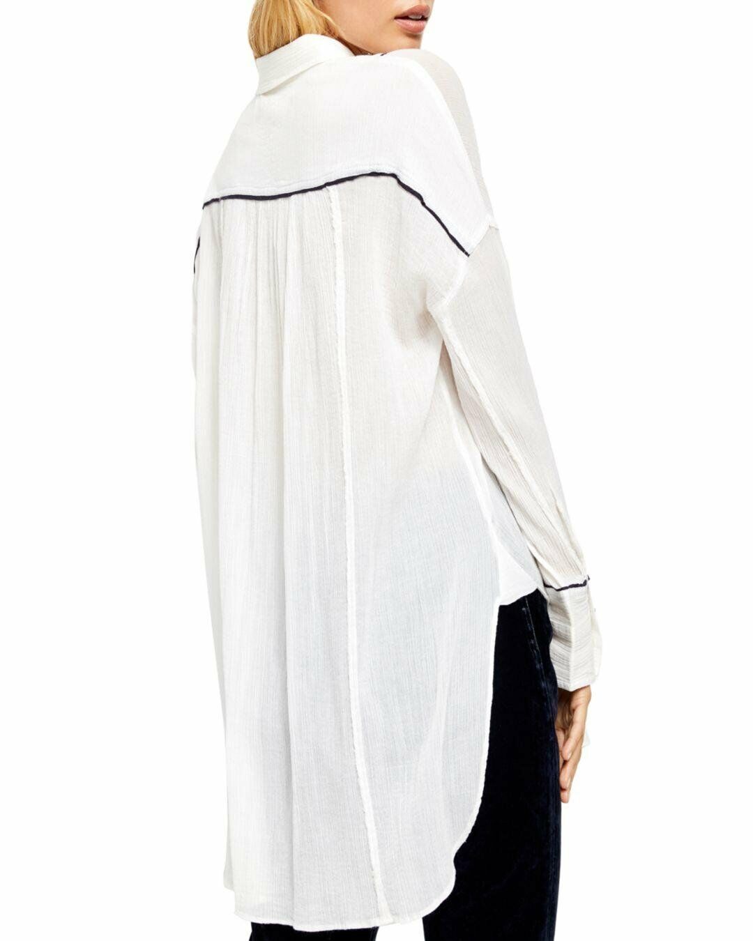 Free People Women's Amore Amore Piped Tunic Beige Size Small