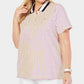 Tommy Hilfiger Women's Plus Size Dot Print Polo Top Pink Size 1X